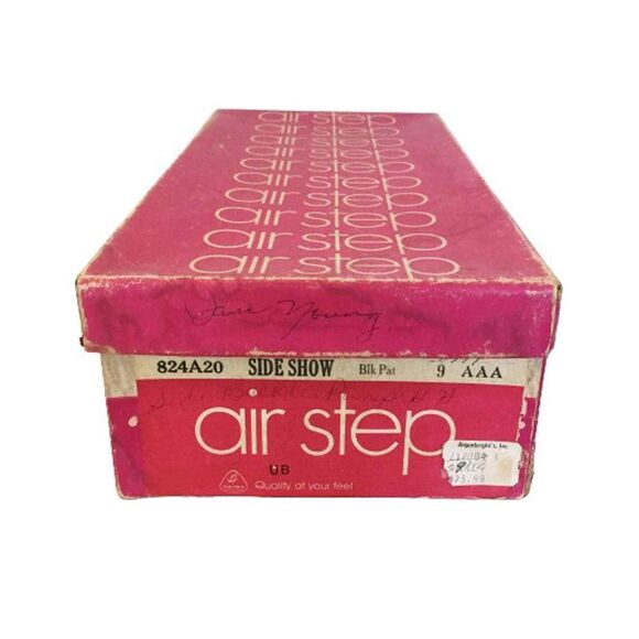 60s 70s Vintage New Old Stock Black Patent Leather Pumps by Air Step, Size 9 AAA - Picture 6 of 6